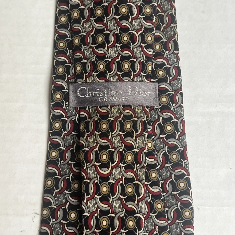 Christian Dior Cravate‎ Mens 100% Silk Necktie